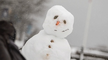 A smiling snowman on Vancouver campus