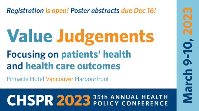 CHSPR 35th Annual Health Policy Conference: Value Judgements