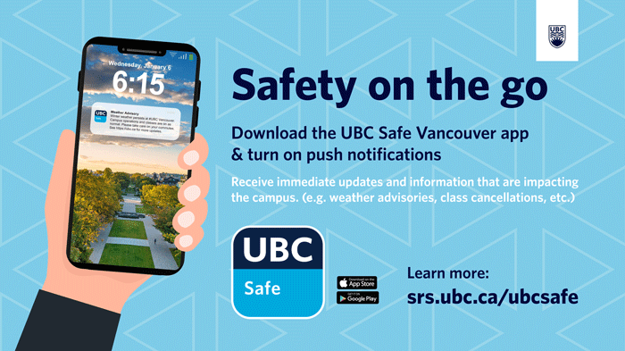 Download the UBC Safe app