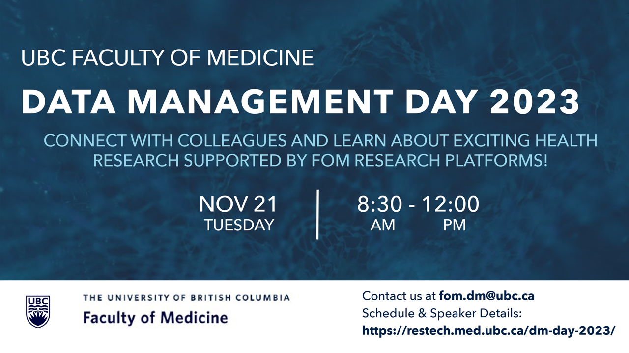 Faculty of Medicine Data Management Day 2023