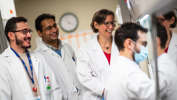 Dr. Megan Levings and her team in the lab