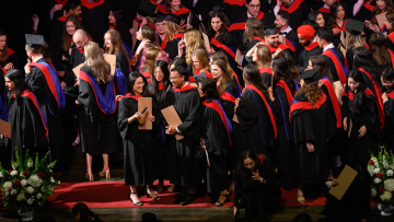 2024 Faculty of Medicine graduates on stage