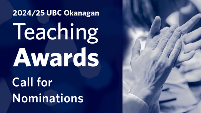 UBC Okanagan teaching awards: Nominations open